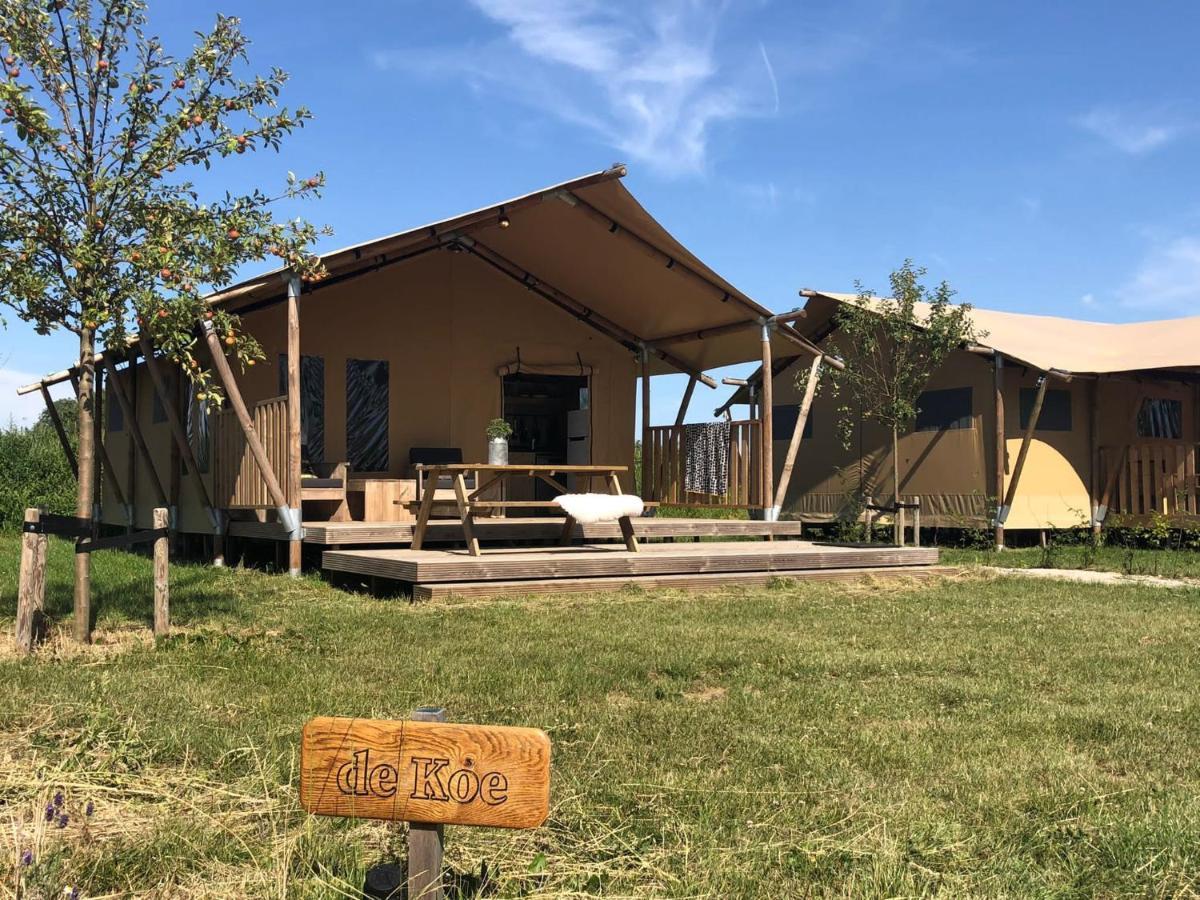 De Hazelaarshof Luxe Glampingtent Bij Natuurgebied De Millingerwaard Kekerdom Eksteriør billede